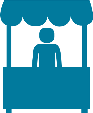 131 Exhibitors - Transparent Booth Clipart (400x401)