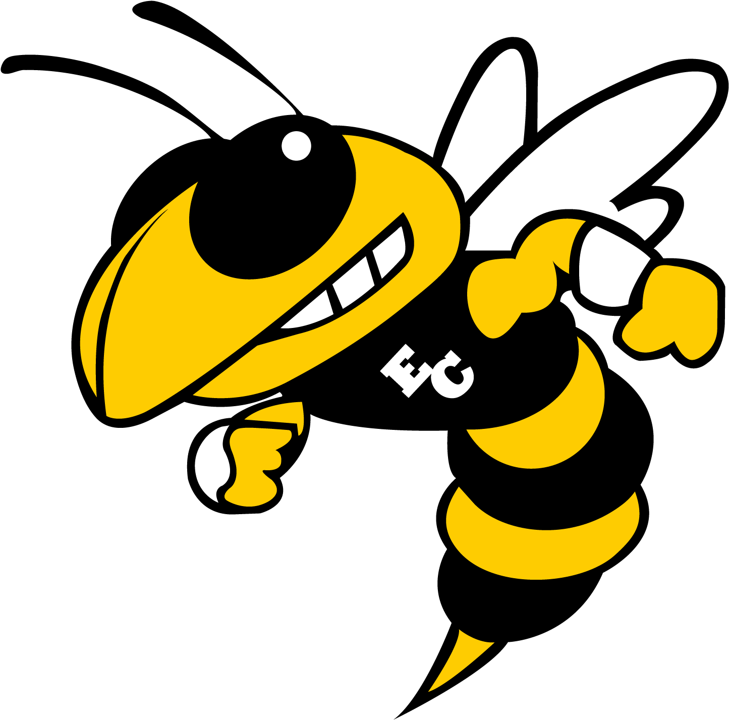 The East Central Hornets - Georgia Tech Yellow Jackets Logo (1589x1526)