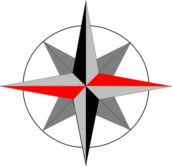 This Free Clip Arts Design Of East West Compass 11 - This Free Clip Arts Design Of East West Compass 11 (600x577)
