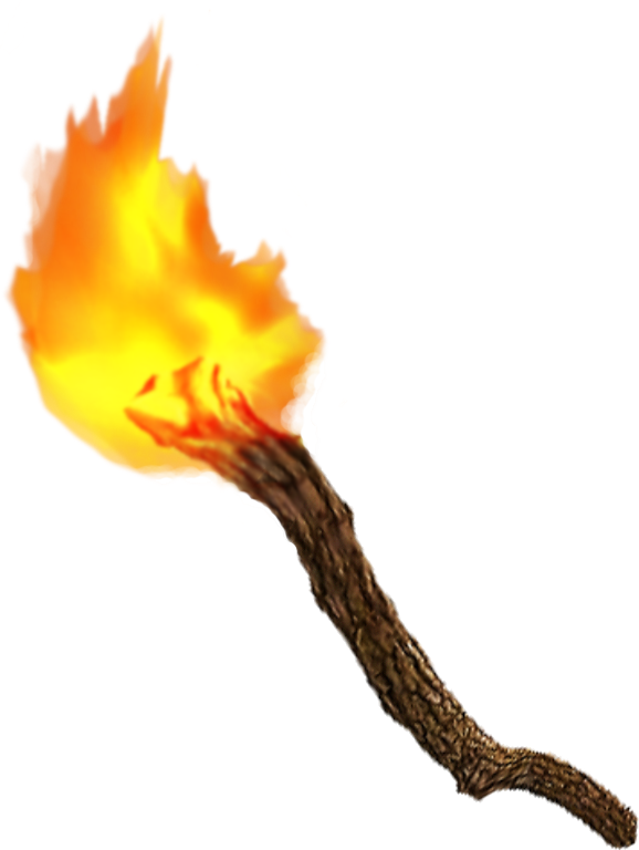 Torch Clipart Survivor - Wooden Fire Torch Png (578x768)