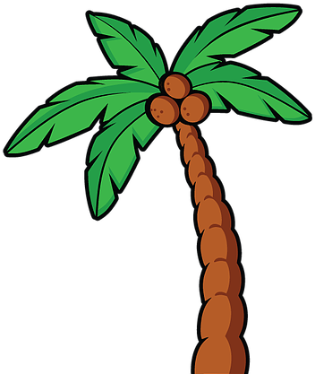 The Tilted Tiki Palm Tree - The Tilted Tiki Palm Tree (358x417)