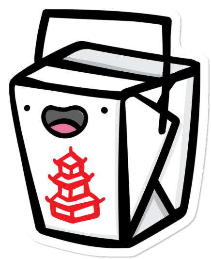 Take Out Food Dude - Cartoon Chinese Take Out (650x650)