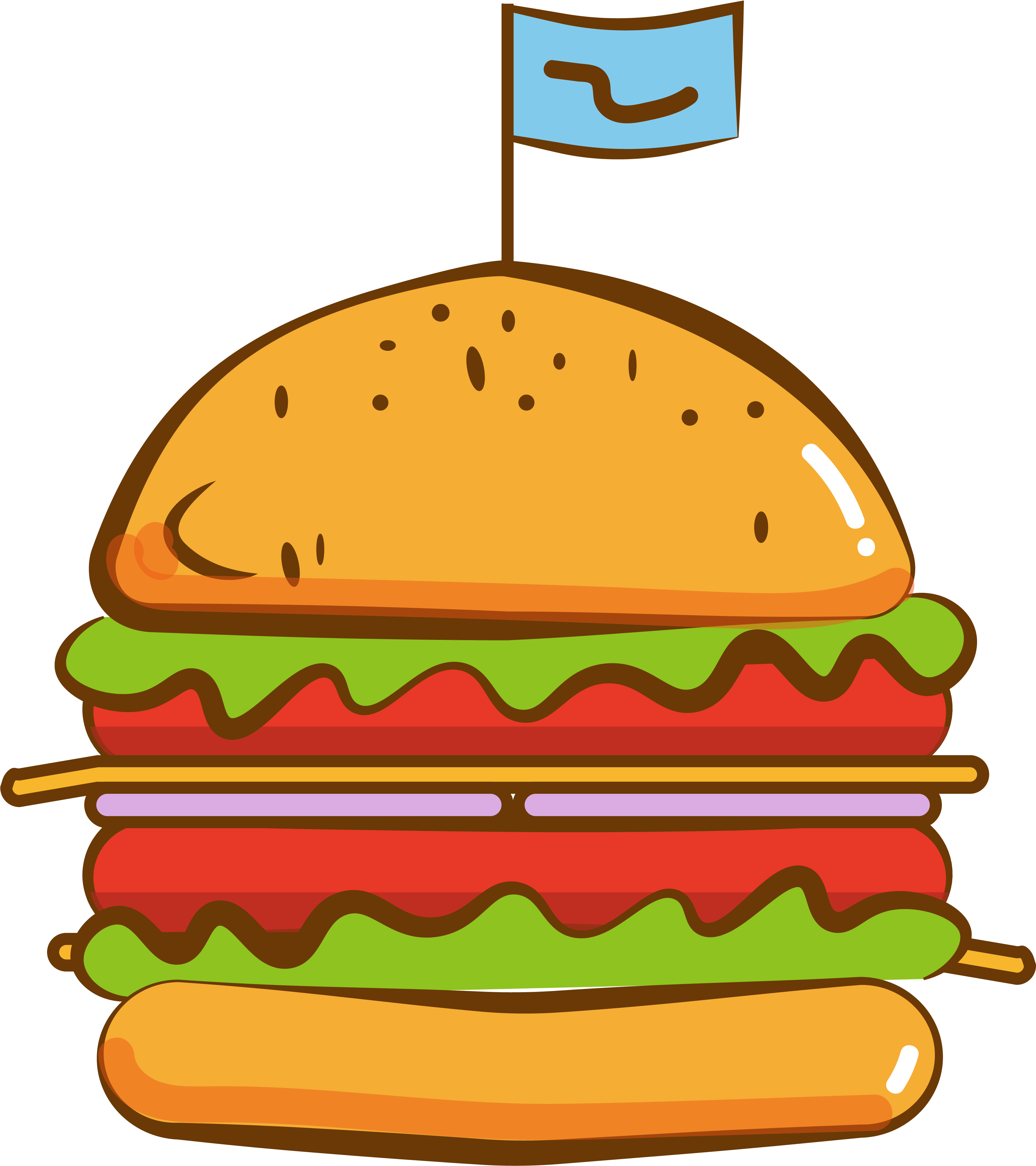 Burger Fast Food Cuisine Png And Vector Image - Burger Fast Food Cuisine Png And Vector Image (8334x8334)