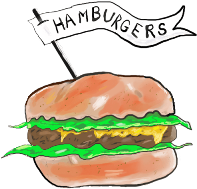 Hamburgers Clipart Hamburger Fry - Buffalo Burger (640x480)