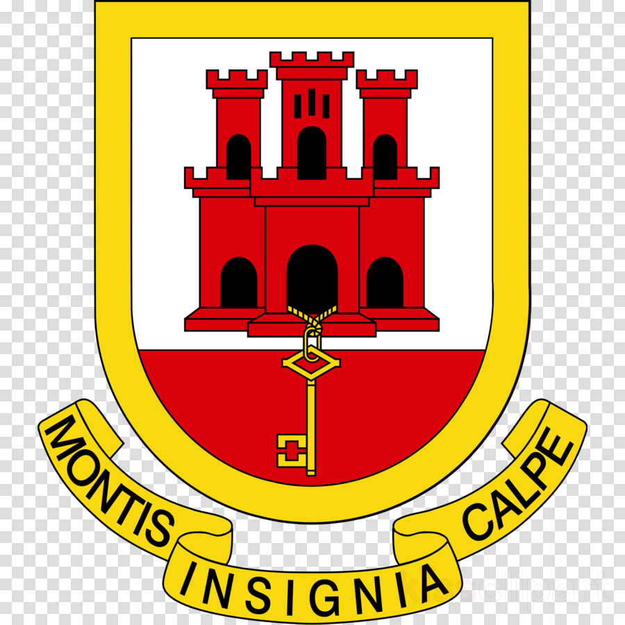 Gibraltar Coat Of Arms Clipart Rock Of Gibraltar British - Gibraltar Coat Of Arms (900x900)