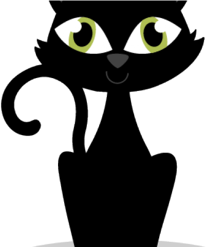 Black Cat Clipart Logo Black - Cat (640x480)
