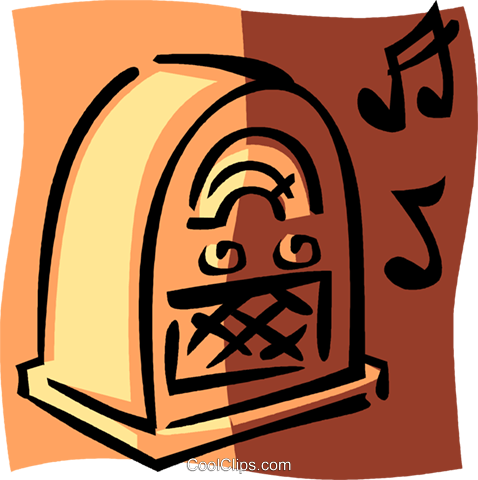 Antique Radio Royalty Free Vector Clip Art Illustration - Antique Radio Royalty Free Vector Clip Art Illustration (478x480)