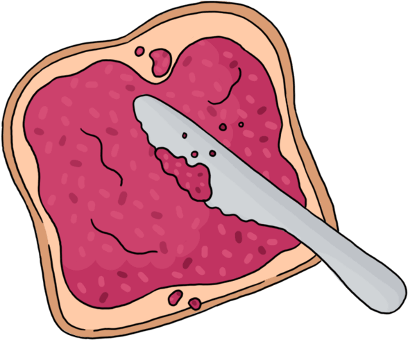 Toast Clipart Jam Toast - Jam Toast Clipart (600x600)
