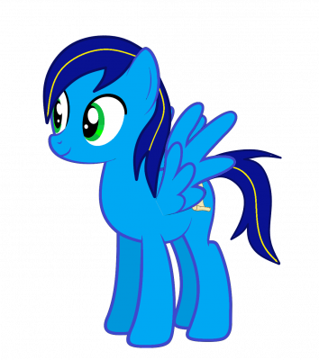 Despite Having A Feminine Muzzle, Blue Is A Real Colt - Cartoon (354x400)