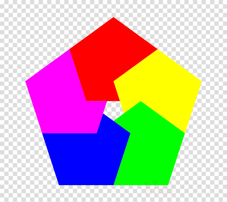 Pentagono A Color Clipart Pentagon Penrose Triangle - Black And White Spotify Logo Png (900x800)