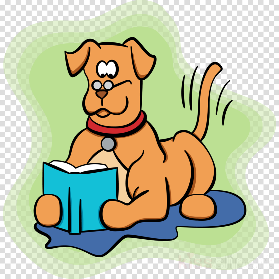 Cartoon Dog Reading Clipart Dog Lent - Beer Top View (900x900)