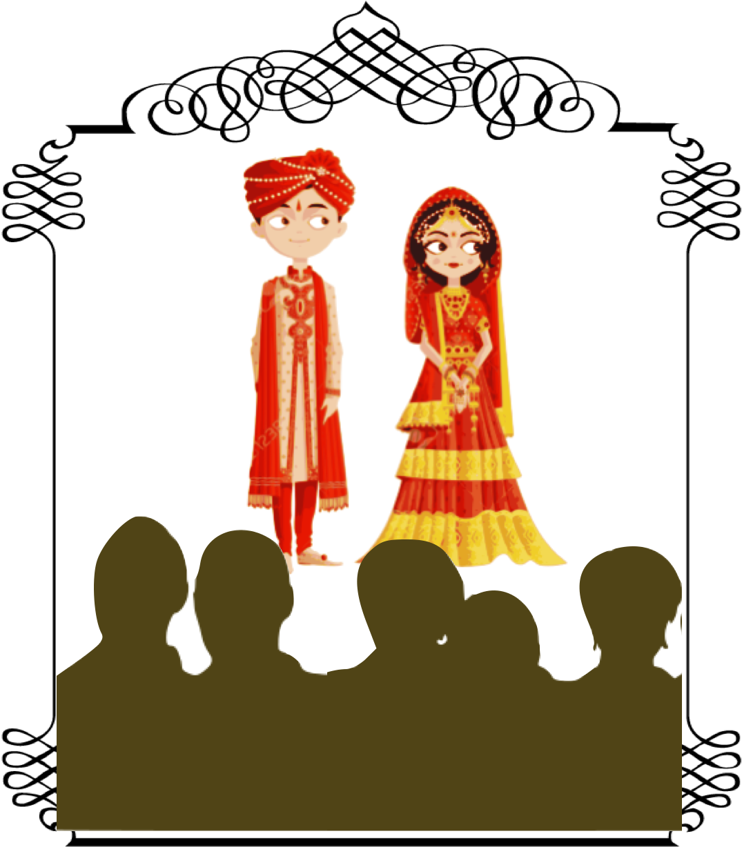 Arranged Marriages - Transparent Indian Wedding Png (1232x1366)