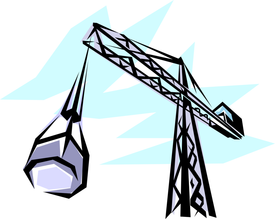 Construction Crane Royalty Free Vector Clip Art Illustration - Graphic Design (880x700)