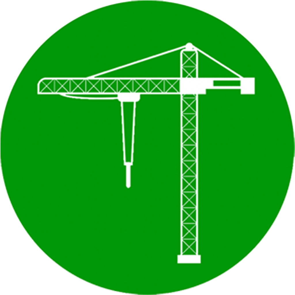Tower Crane And Passenger Elevators - Circle (1030x1030)