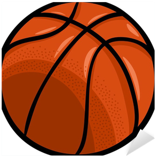 Vinilo Pixerstick Pelota De Baloncesto Dibujos Animados - Un Balon De Basket En Animado (400x400)