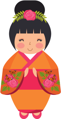 Japanese Doll Png Free Download - Cute Japanese Girl Vector (550x550)