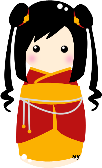 Graphic Transparent By Sarah Yang At Coroflot Com Ive - Kokeshi Doll Png (530x600)