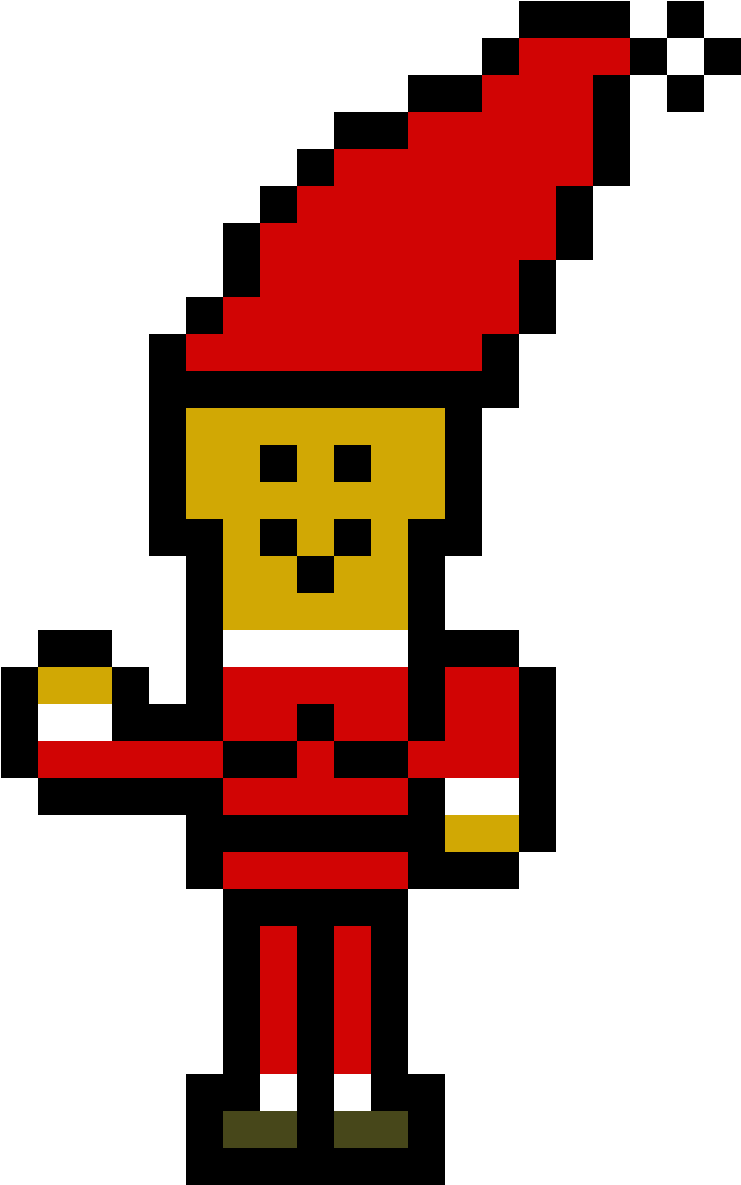 Claus Running My Boi - Pixel Man (1184x1184)