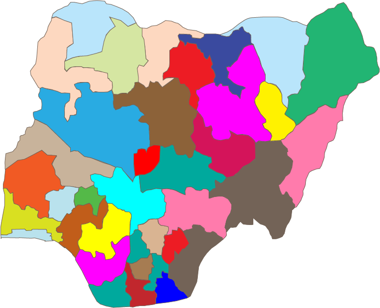 Map Of Nigeria - Map (774x627)