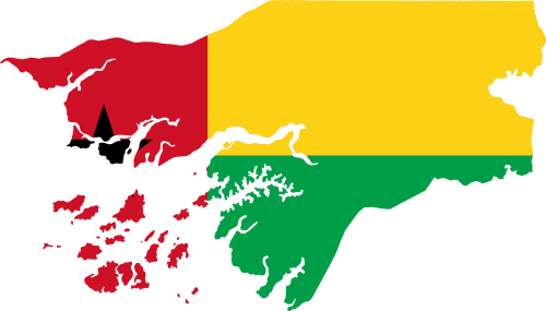 As Guinea Bissau's Political Elite Gather In Nigeria - Flag Map Of Guinea (500x285)