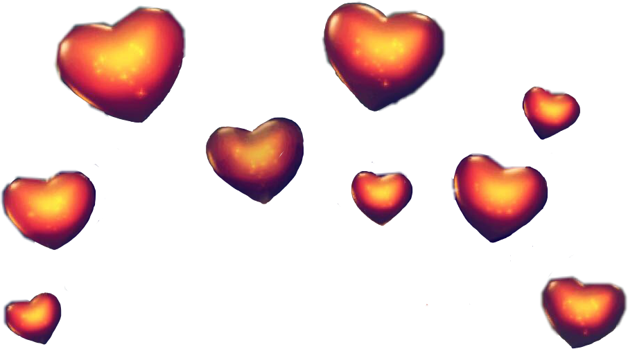 Crowns Clipart Heart - Heart On Head Snapchat (906x504)