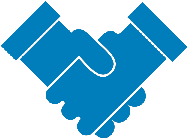 Handshake Clipart Joint Venture - Hand Friend Logo (640x640)