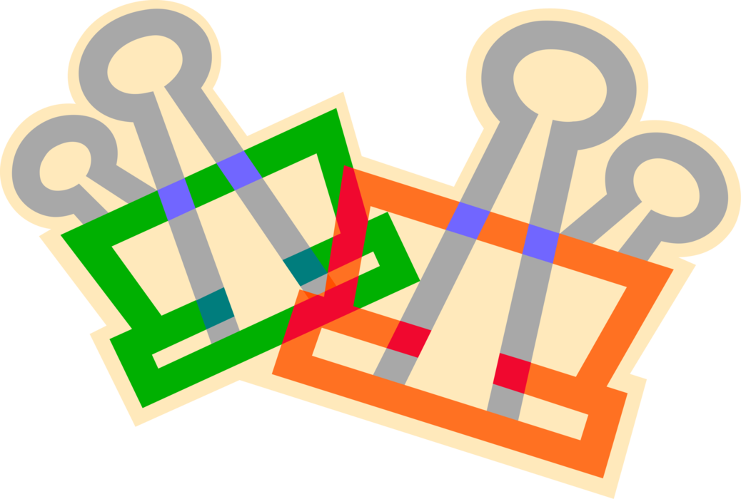 Vector Illustration Of Strong Metal Bulldog Binder - Classroom (1038x700)