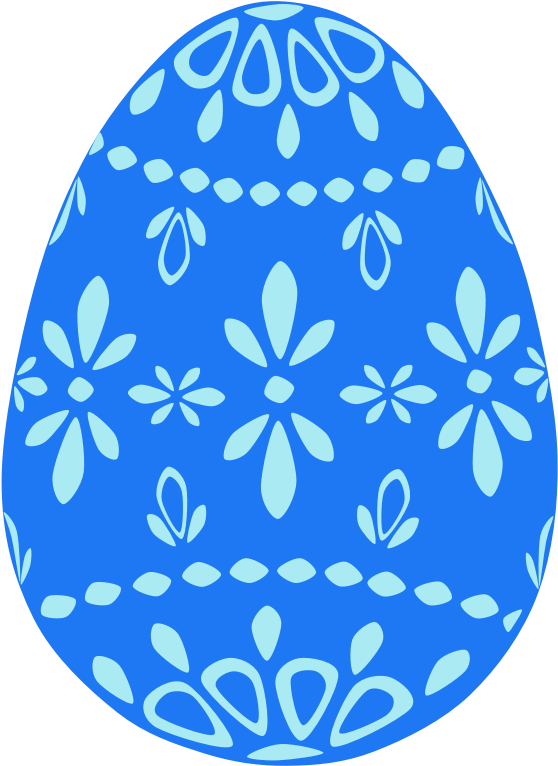 Blue Lace Easter Egg - Pretty Easter Egg Clipart (800x800)