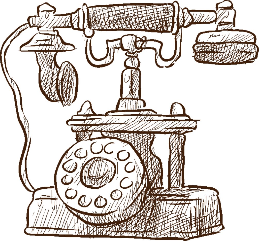 Contact Us - Telefone No Quadro Vintage (1004x935)