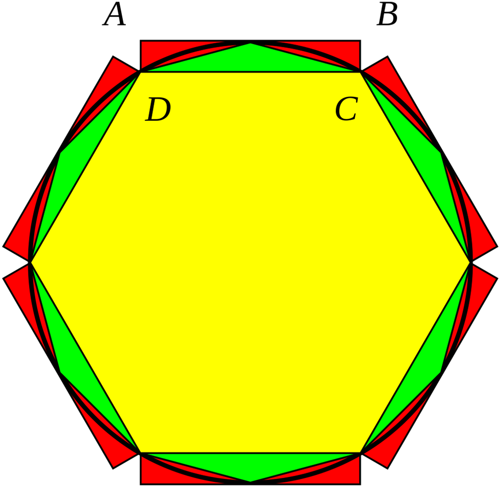 Polygon Clipart 16 Side - Liu Hui Pi (1000x1000)