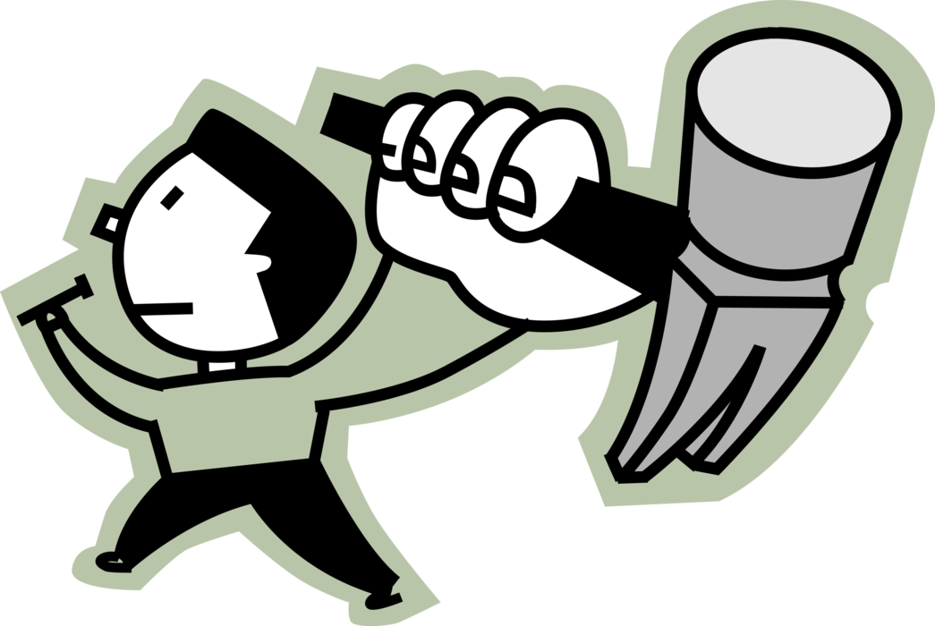 Vector Illustration Of Do It Yourself Home Handyman - Cartoon (1045x700)