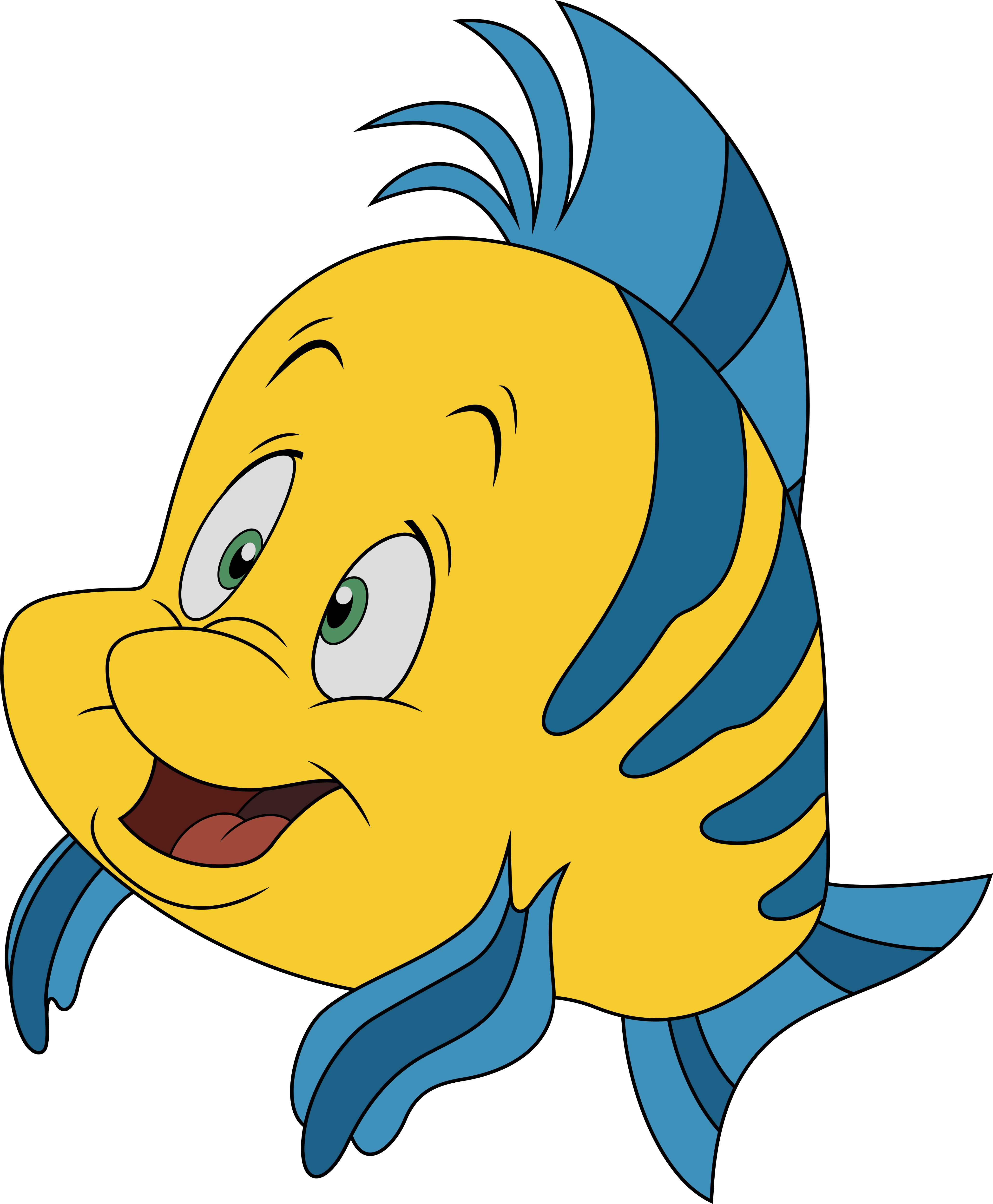 Flounder Little Mermaid Clip Art - Flounder Little Mermaid Png (4123x5000)