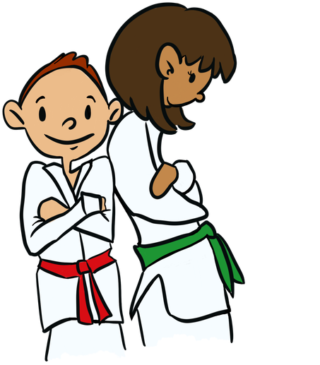 Aikido Kids By Amymstuff - Cartoon (1024x724)