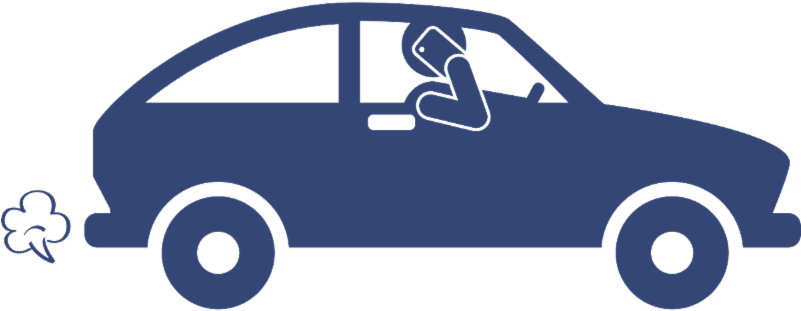 April 2018 Is The First Distracted Driving Awareness - Car Problem Vector (800x319)