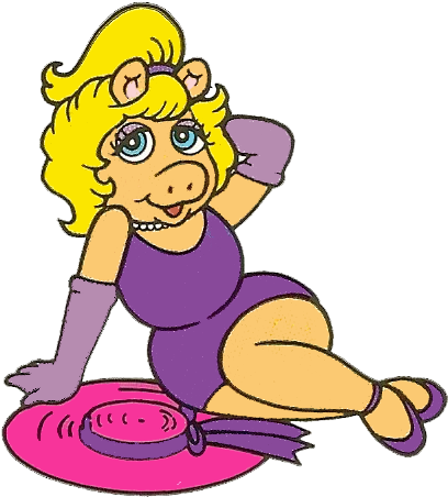 Miss Piggy W/hat Clipart - Jim Henson (431x462)