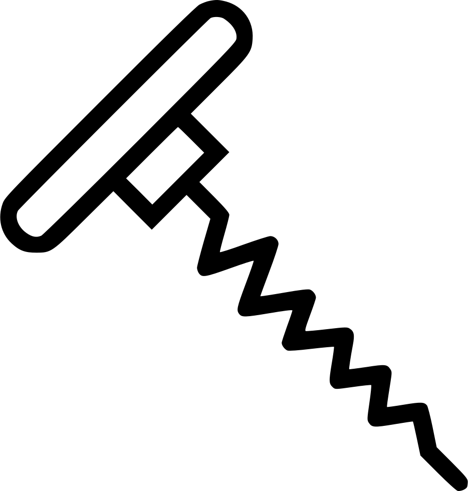 Corkscrew Wine Tool Bottle Opener Comments - Corkscrew Line Png (934x980)