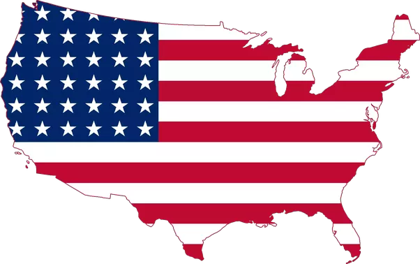 American Revolution Clipart History - Flag Map Of United States (602x378)