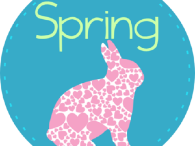 Spring Clipart Bunny - Bunny In Heart (640x480)