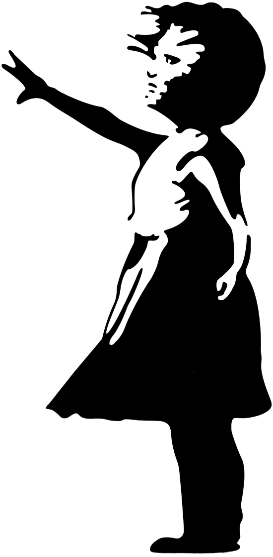 Girl With Balloons Stencil (729x1280)