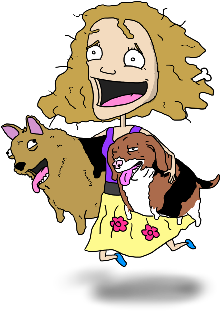 The Dog Girl Illustration - Dog (1200x1200)