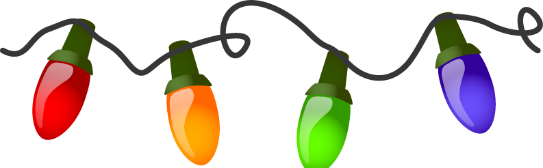 The Friends Of The Santa Clarita Public Library Members - Christmas Lights Top Border (793x246)