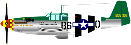 North American P 51 Mustang P 51b Airplane Fighter - P 51 Clipart (440x340)