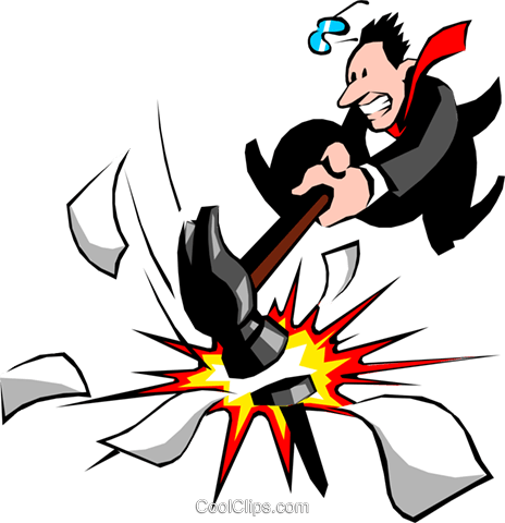 Hitting The Nail On The Head Royalty Free Vector Clip - Clip Art (464x480)