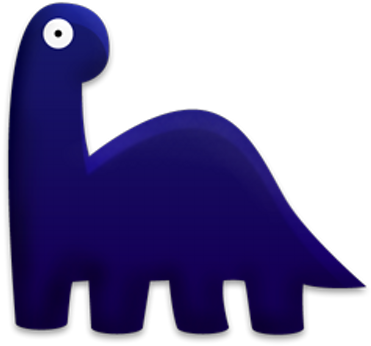 Niffer - Dinosaur Cartoon Purple Png (400x400)