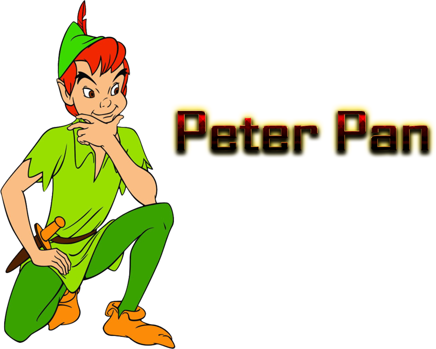 Peter Pan Png - Peter Pan Cartoon Thinking (1920x1200)