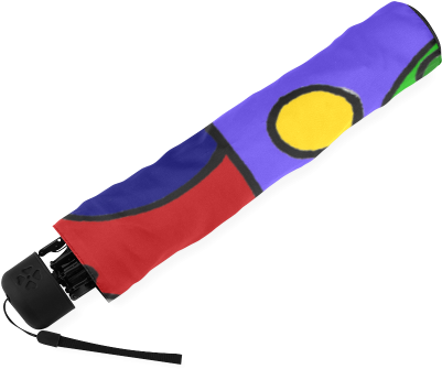 Funny Pickleball Pickle Playing Guitar Abstract Art - Umbrella (500x500)