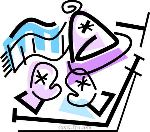 Winter Mitts And Hat Royalty Free Vector Clip Art Illustration - Winter Mitts And Hat Royalty Free Vector Clip Art Illustration (480x422)