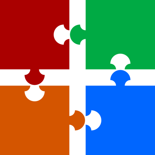 Interlocking Pieces - Puzzle Pieces Clip Art (500x500)