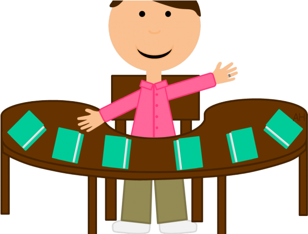 Table Clipart Student - Teachers Desk Clipart (640x480)
