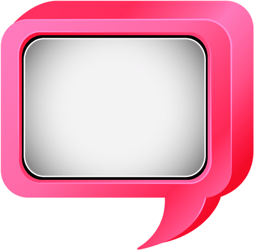 Free Png Download Bubble Speech Pink Png Clipart Png - Television Set (850x836)